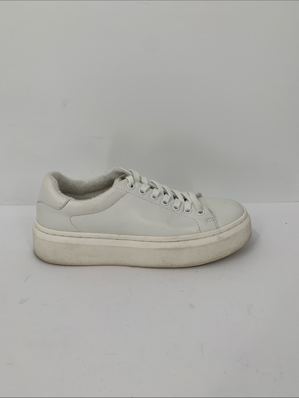 Abeo Jump street platform sneakers shoe lace-up tie white leather comfort 5